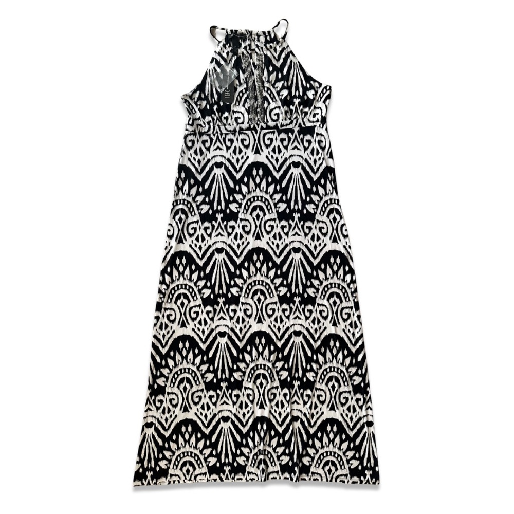 🏷️*Price Drop* NWT INC International Concepts Black & White Maxi Dress Size XL
